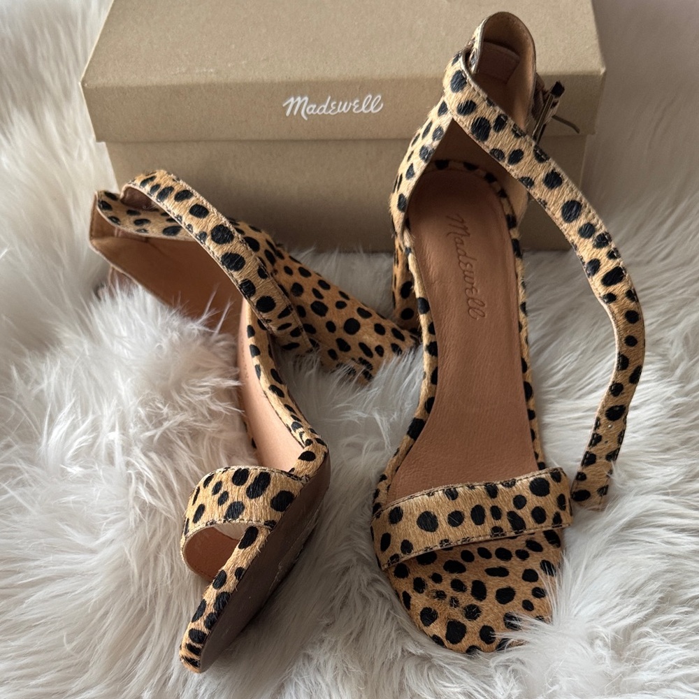 Madewell Cheetah Print Heeled Sandals